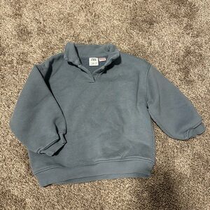 Zara Kids Slate Blue Pullover Sweatshirt